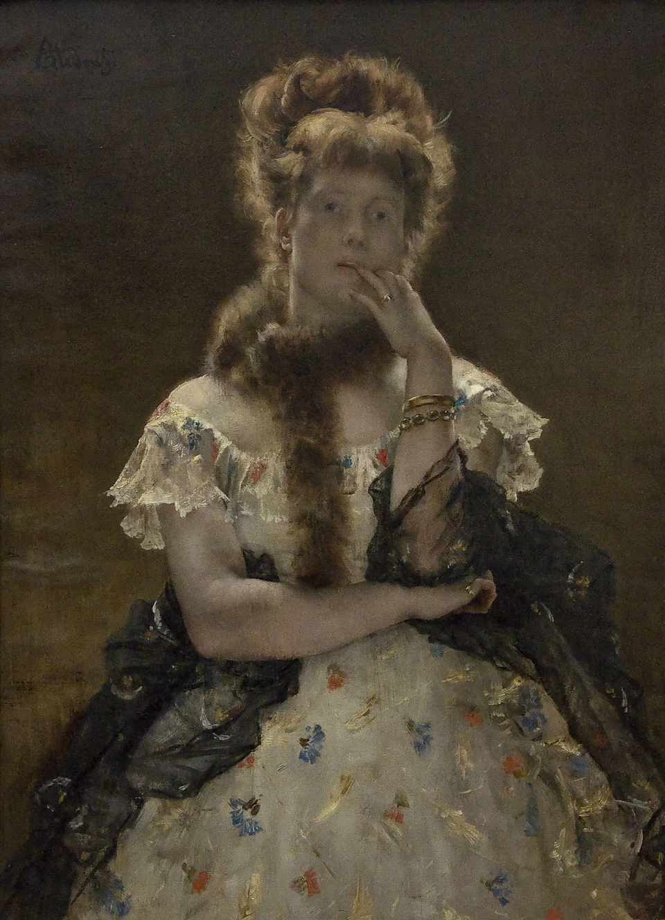 Alfred Émile Stevens - La sfinge parigina (1867), Koninklijk Museum voor Schone Kunsten Antwerpen